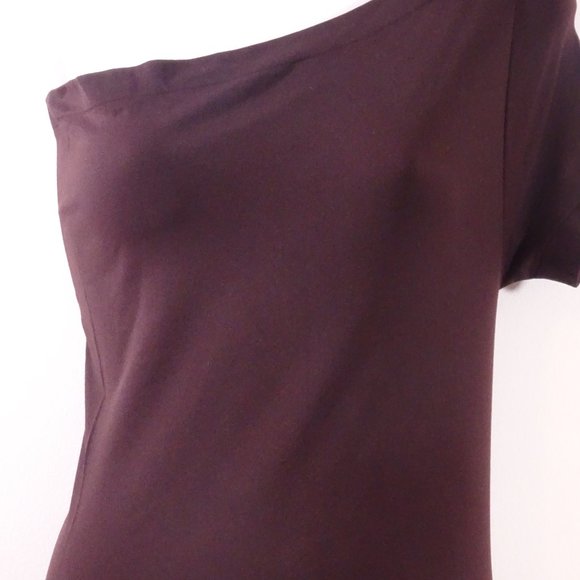 Helmut Lang Asymmetric Tube Tank Top Sz XS NWT 125 Berry - Picture 3 of 6